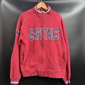 Veg Washington Capitals Mens Embroidered Old Time Hockey Red NHL Sweatshirt XL